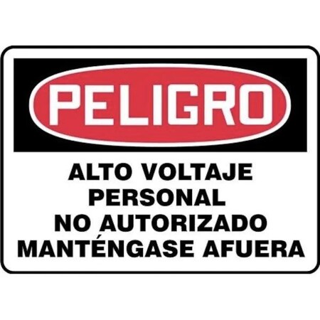 Accuform OSHA DANGER Safety Sign HIGH SHMELC050XT SHMELC050XT